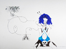 Stylos sur papier / 31x41